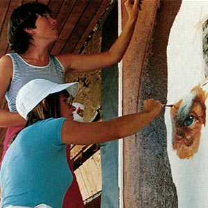 Sandy Clark (bottom) and Lea Goward